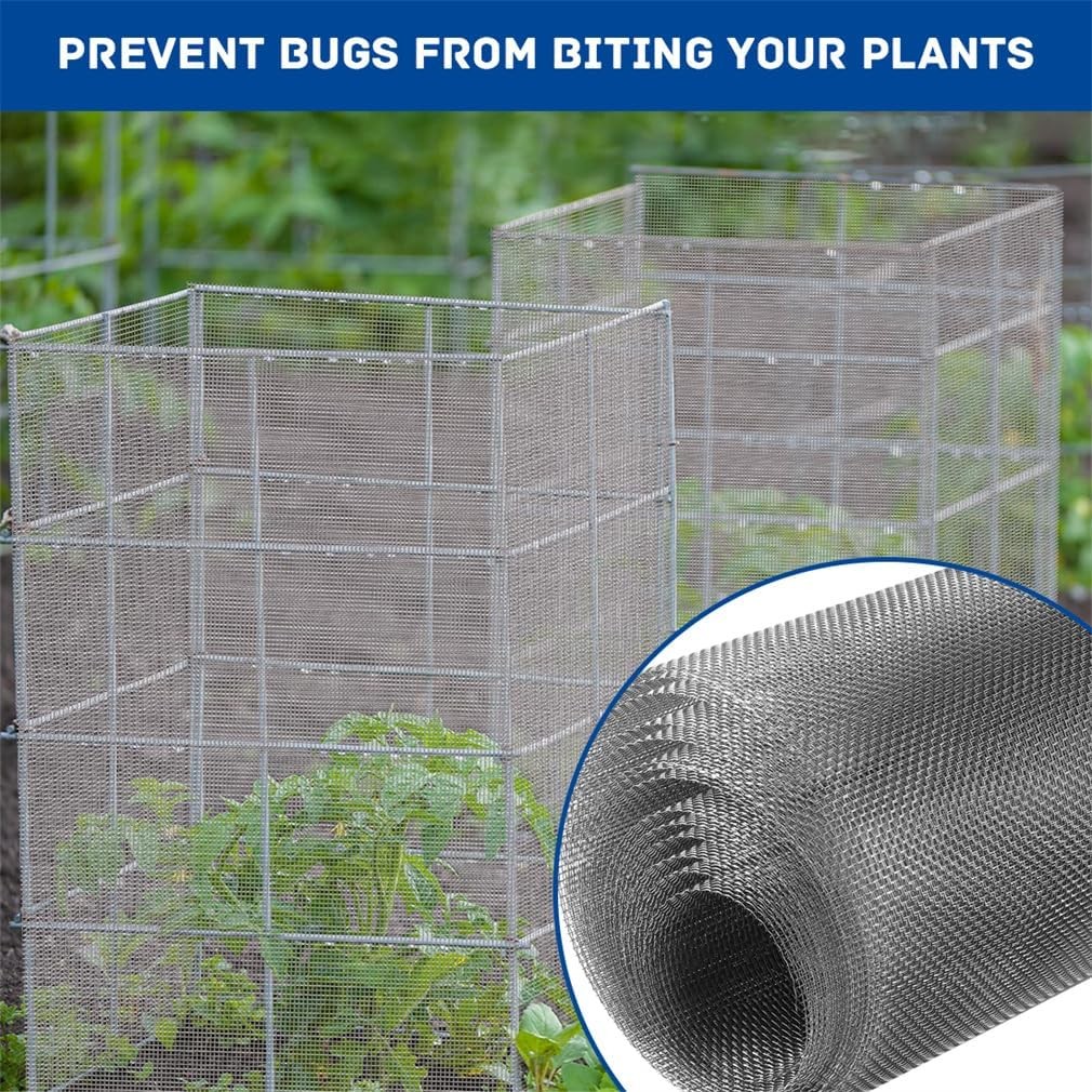 Wire Mesh 304 Stainless Steel Woven Wire 11.8 x 196.8 inch Garden Fence Mesh 10m