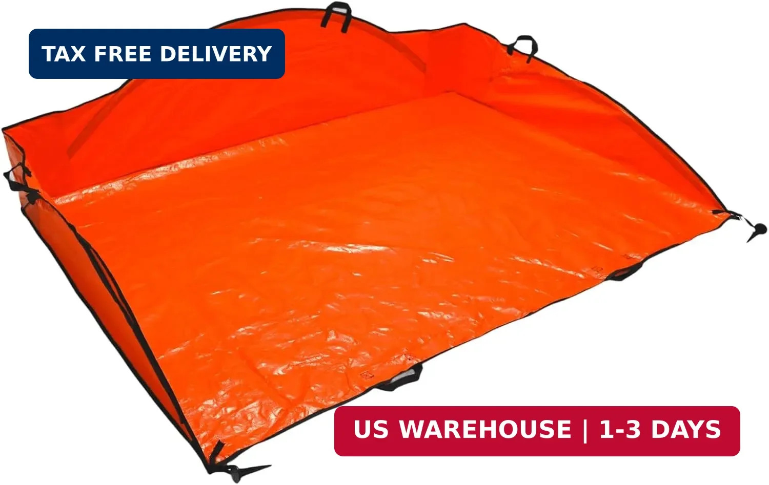 Leaf Tarp for Fast Yard Cleanup -Leaf Collection Tarp with 6 Handles & Ground St