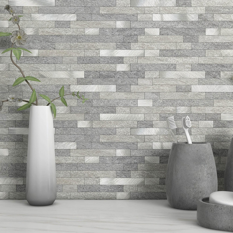 M Mofit Mofit 3D Stone Brick Backsplash Tile For Kitchen Peel And Stick