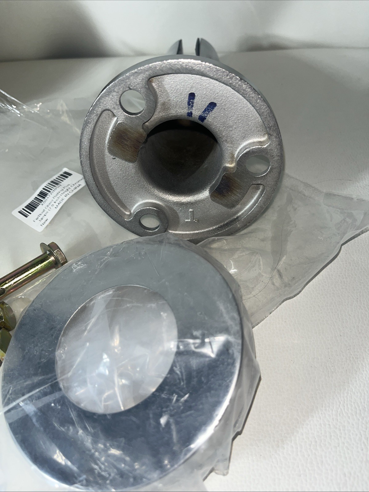 Far Boat Railing Post Clamp Stainless Steel Chrome Glass Clamp Floor 7.9”
