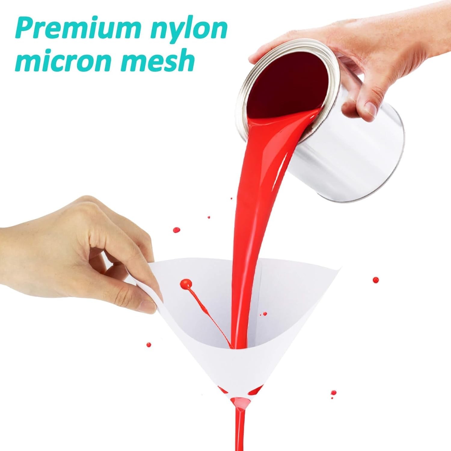 MAQIHAN 100PCS Paint Strainers Paper Cone Paint Mixing Cup Strainer Fine Mesh