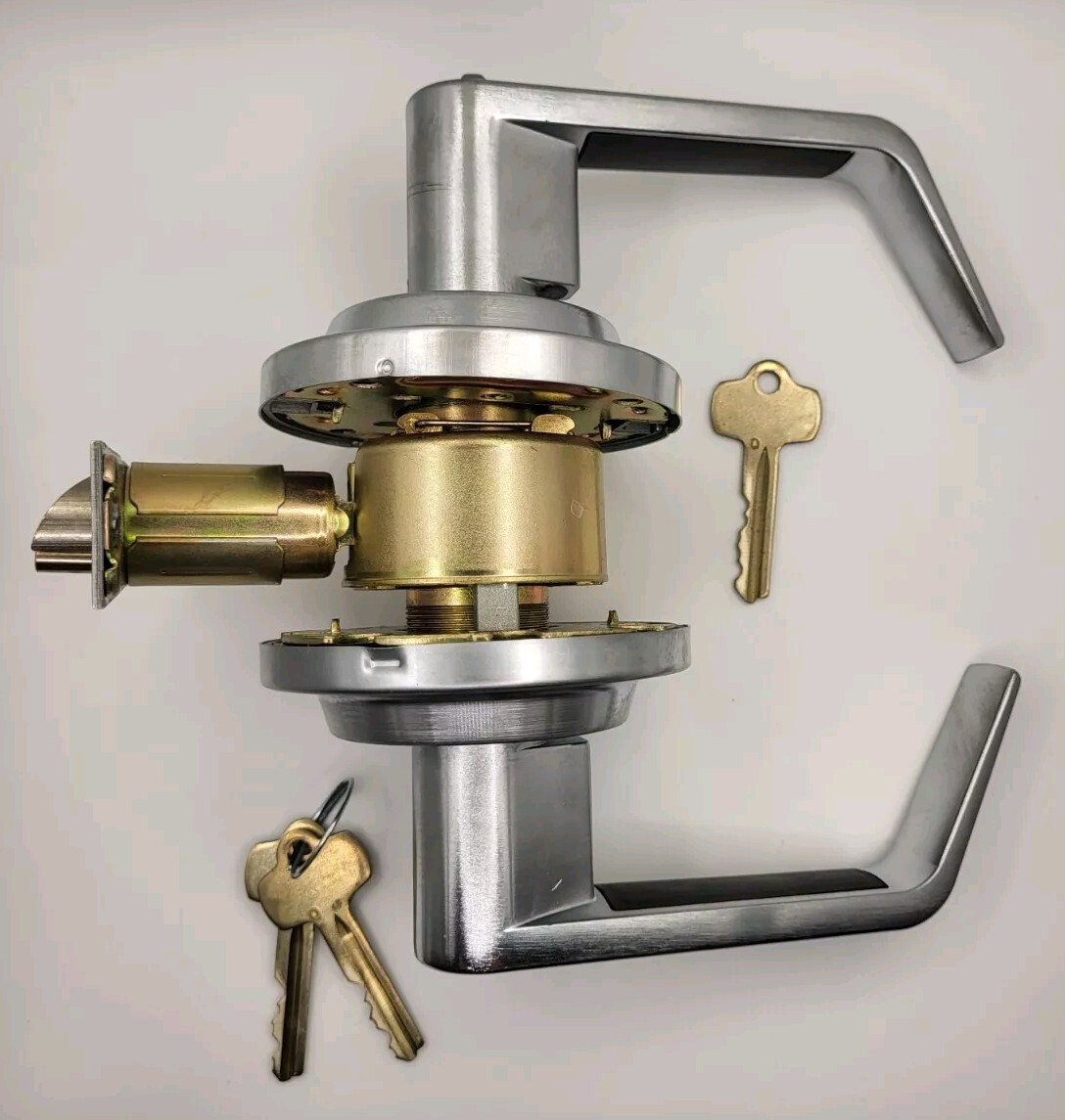 New Comercial SFIC Combo SC DB & Entry Lever Lock, W/2 Working & 1 Control Keys