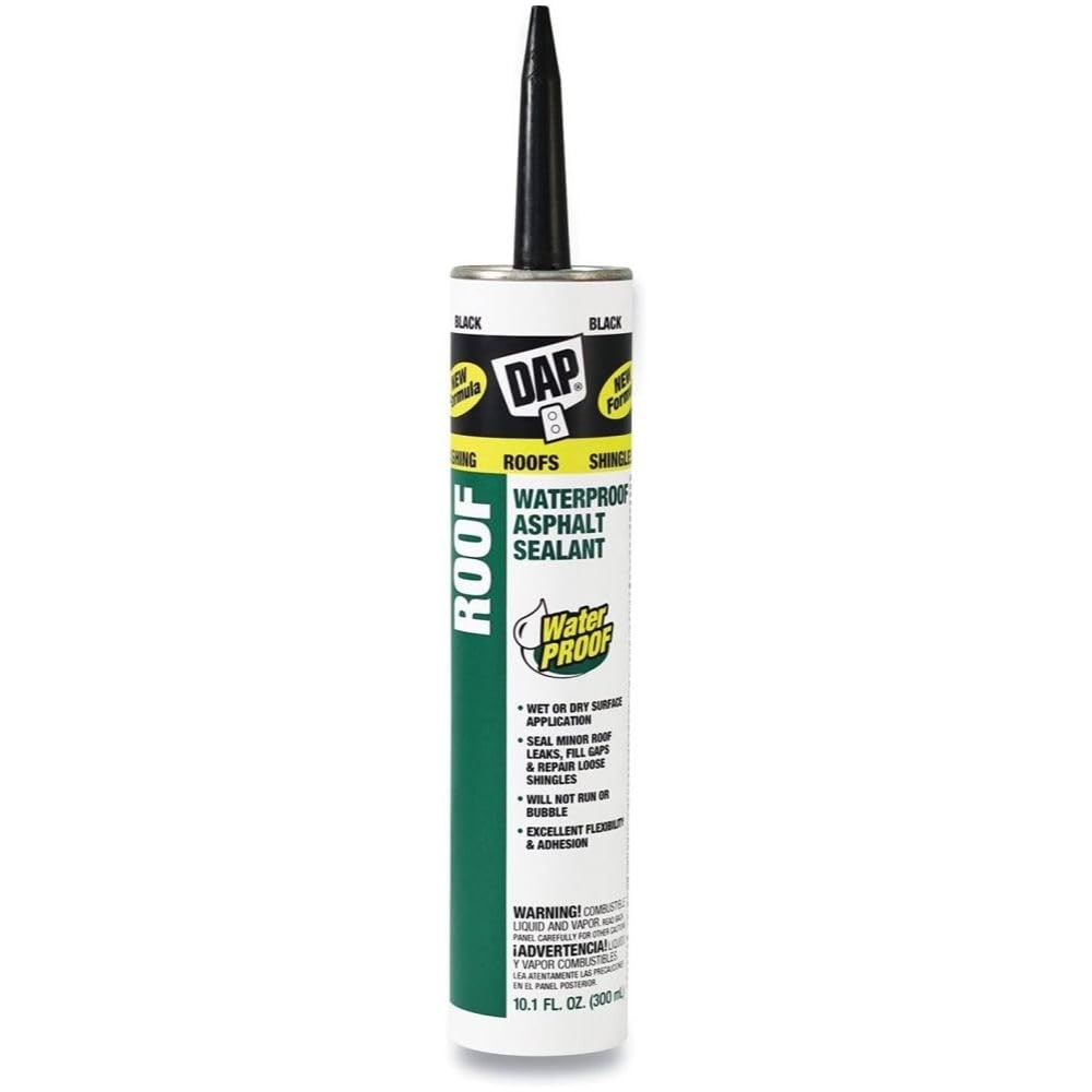 DAP 18268 Roof Asphalt Sealant 10.1oz Black 6 Pack Waterproof