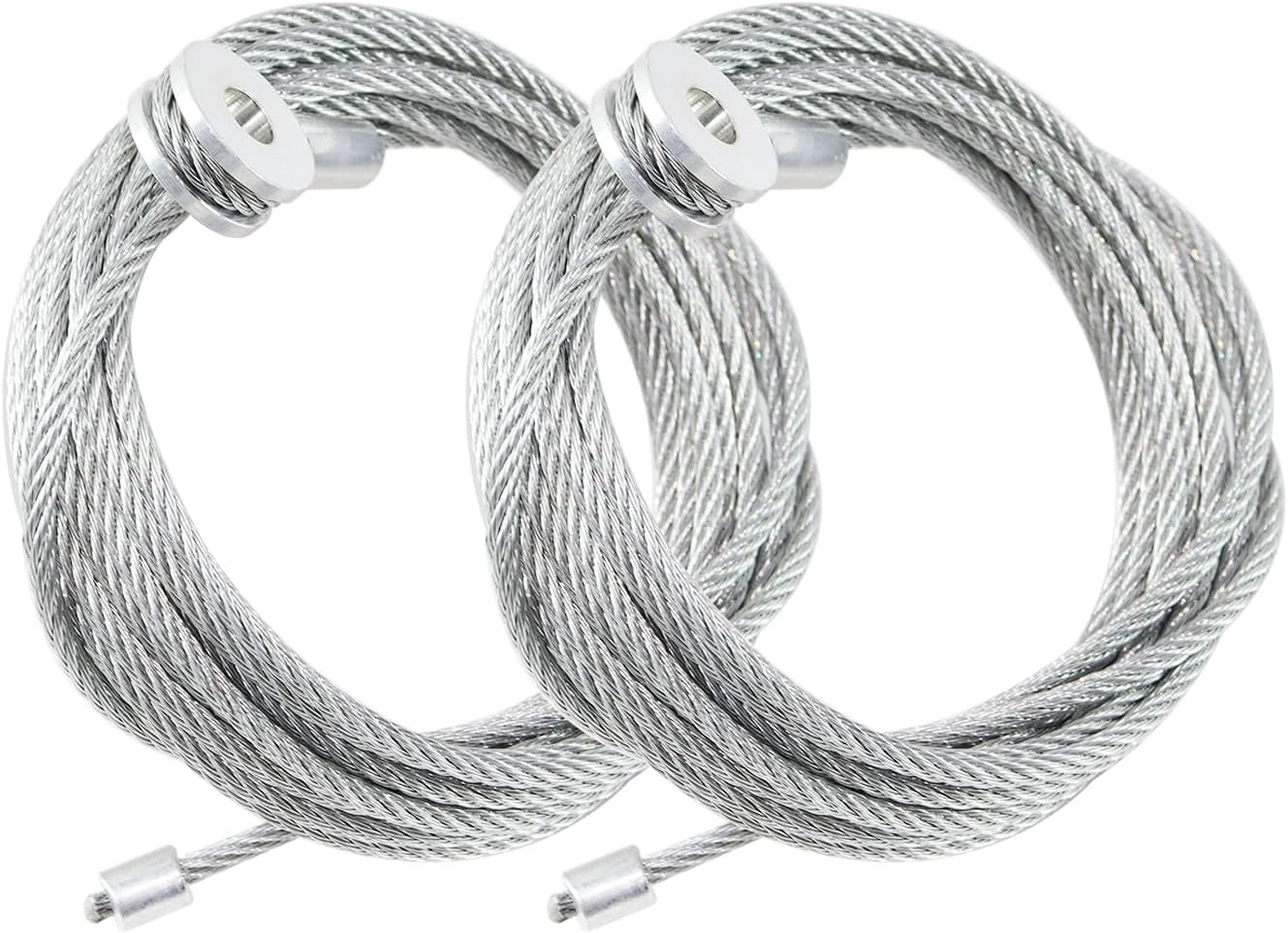 Pair (2) Enclosed Cargo Trailer Ramp Door Cable Replacement Kit Cables 150 Inch,
