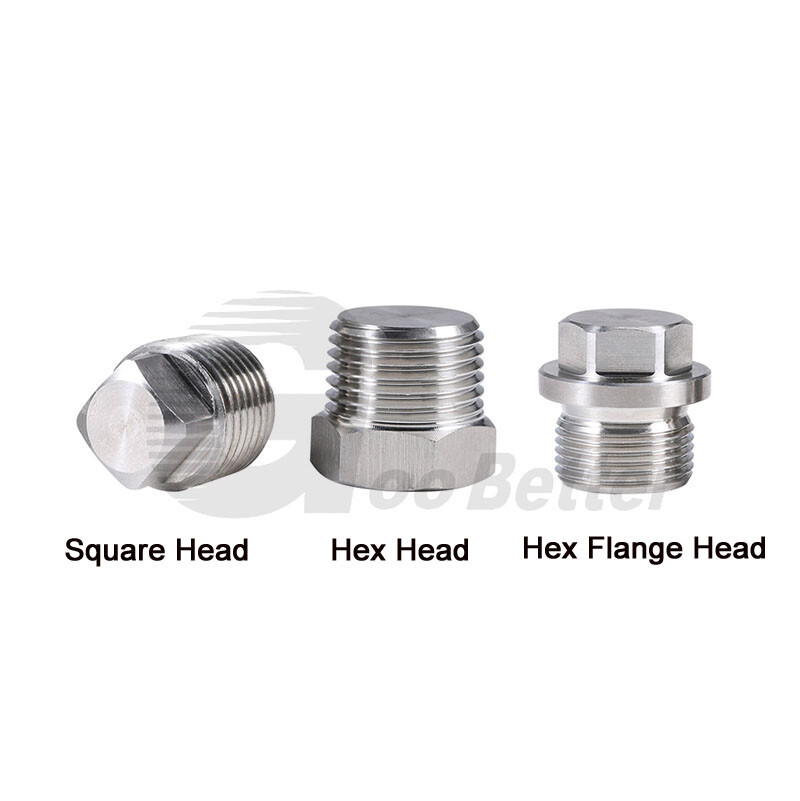 A2 Stainless Steel Male Plug Pipe Fittings Blanking Hex / Flange / Square Head