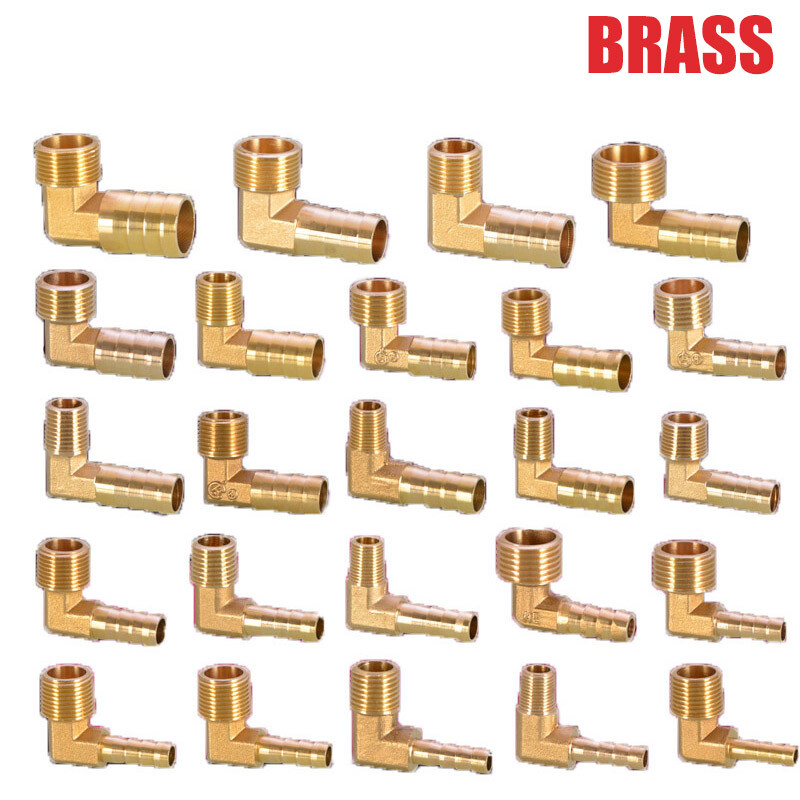 Hose Barb Elbow X1/8″~3/4″Male Npt Brass Pipe Fitting Thread Gas Fuel Water Air