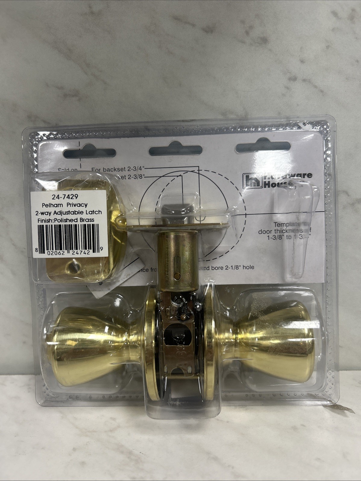 Hardware House Pelham Privacy 2-Way Adjustable Latch Polished Brass