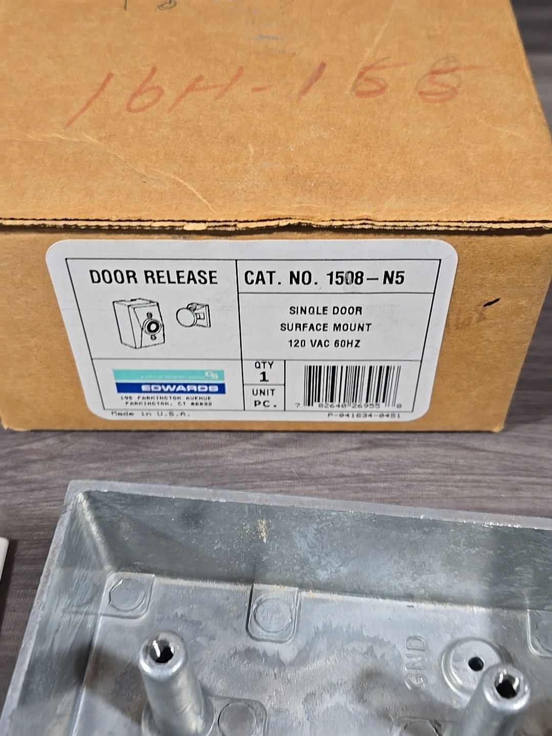 New Edwards Door Release 1508-N5 120vac Single Door Surface Mount