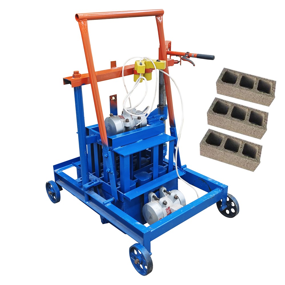 220V Hand-propelled Hollow Soil Block Brick Molding Machine Cement Brick Molds