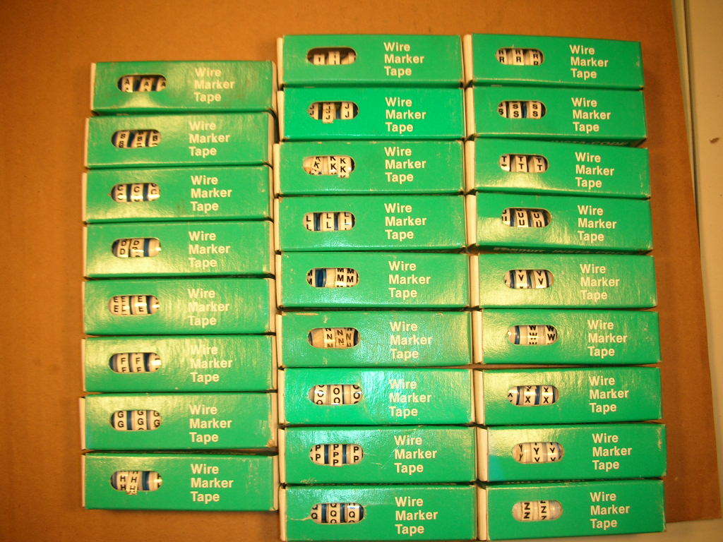Panduit PMDR Polyester Pre-Printed Marker Tape Refill ENTIRE ALPHABET 26 boxes!!