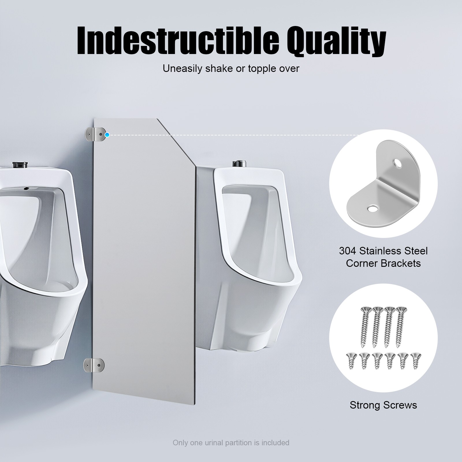 Toilet Partition Men’s Urinal Privacy Screen For Hotel Public Place Bathroom 35″