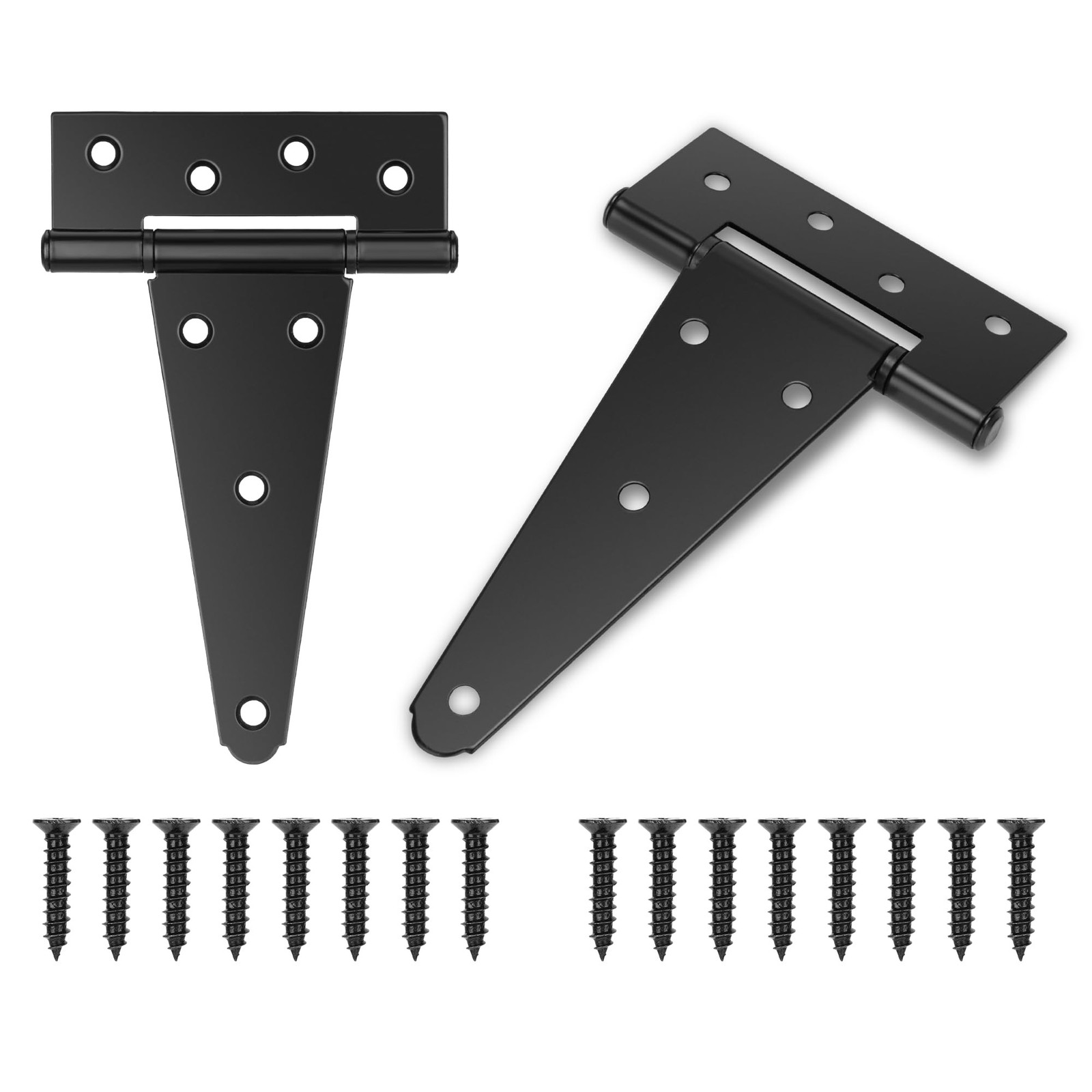 2 Pack 6 Inch T Hinge, Heavy Duty Hinges for Wood, Gate Hinge, Shed Door Hard…