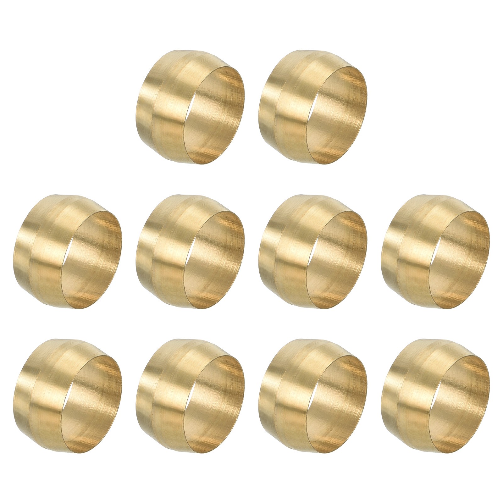 10Pcs 1/2″ ID Tube Sleeve Ferrules Brass Compression Fitting Assortment Kit