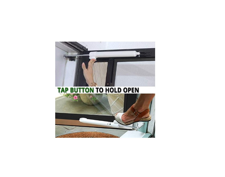 Touch Hold Smooth Door Closer Standard-Duty for Storm Screen Doors Sandstone