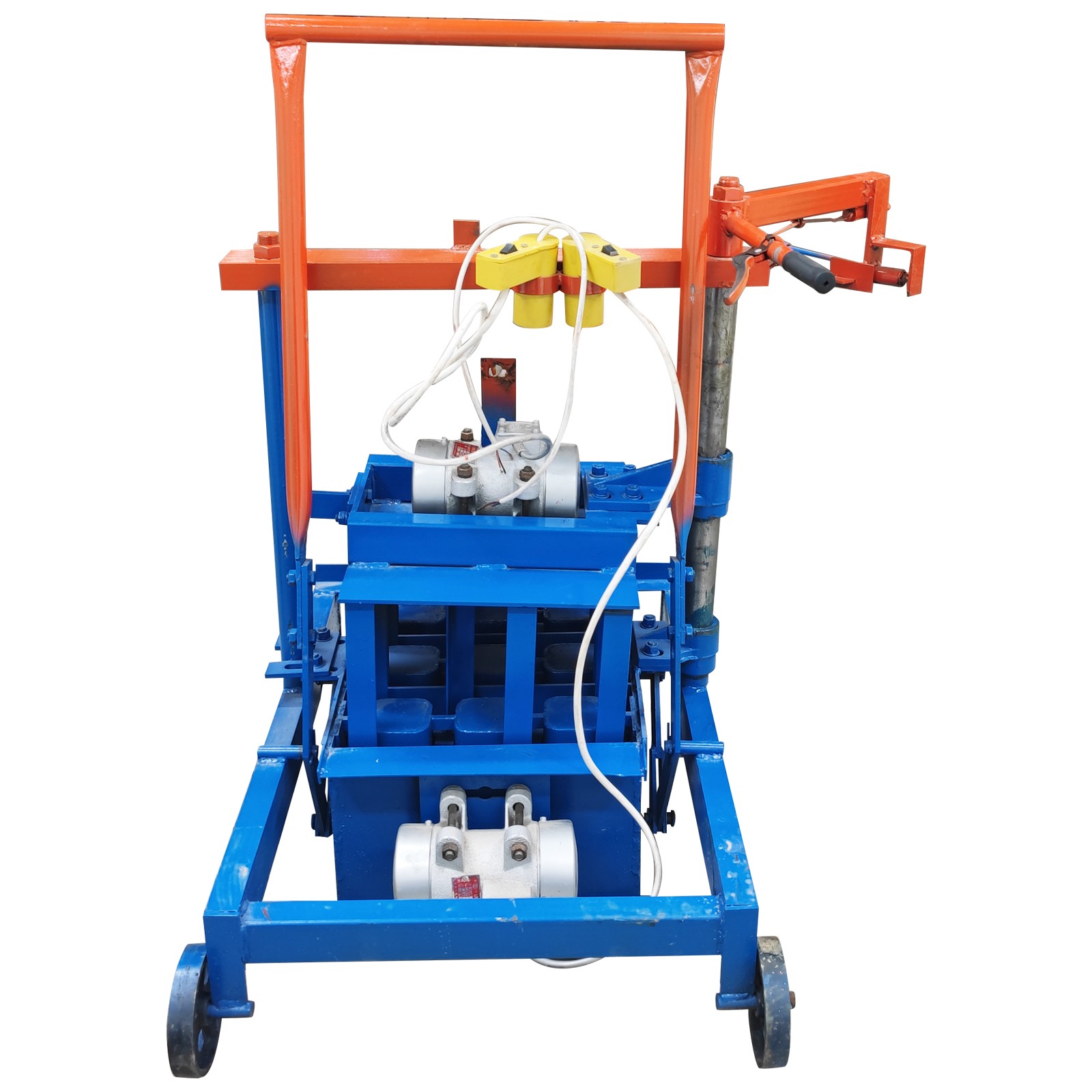 220V Hand-propelled Hollow Soil Block Brick Molding Machine Cement Brick Molds