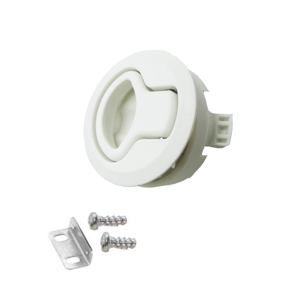 WJSKDQ 4PCS Boat Slam Latch 2” Flush Pull Latches Round Plastic white