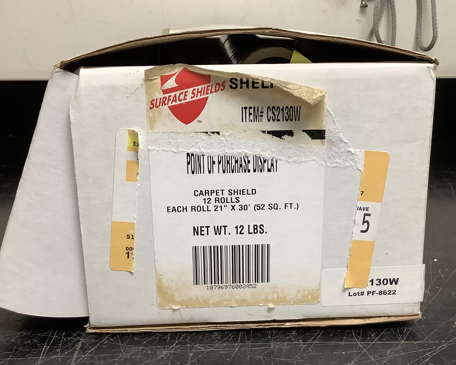 12 Rolls Surface Shields Carpet Shield CS2130W | 21”x30’ Per Roll or 52 Sq Ft