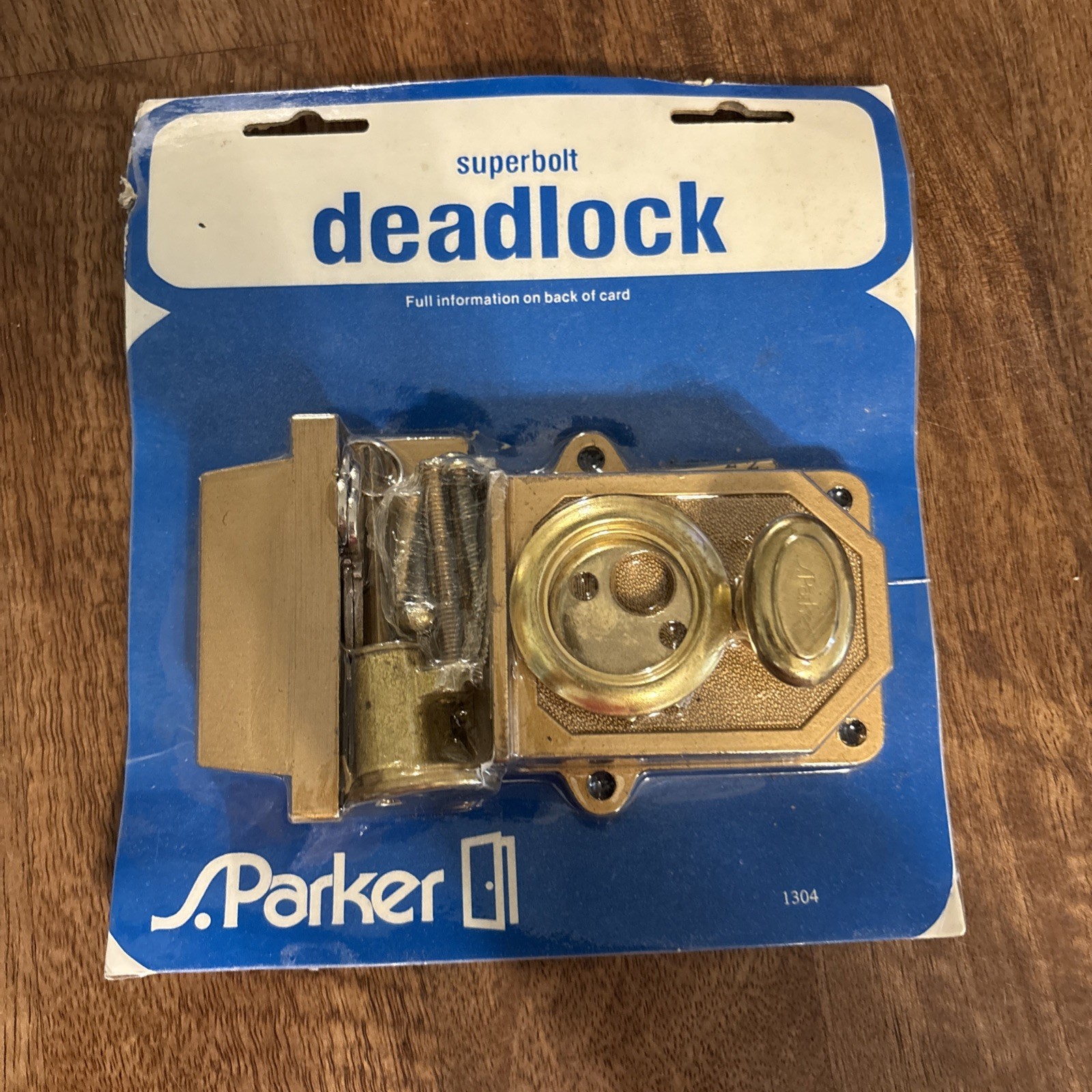 S. PARKER LOCK DEADBOLT Model 1304 Deadlock With X- Large Bolt 3/4”x5/8”x1” Bolt