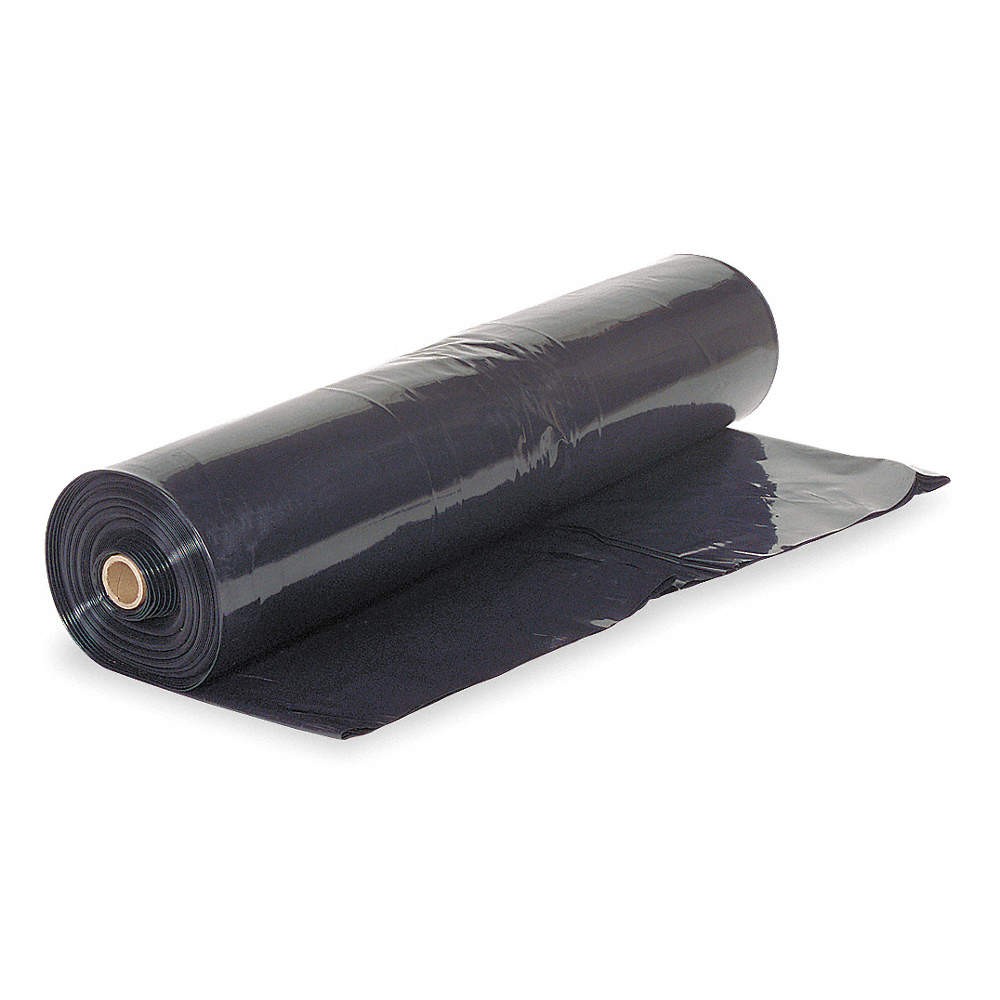 POLAR PLASTICS B206 Construction Film,Roll,6 Mil,Black 4JX86