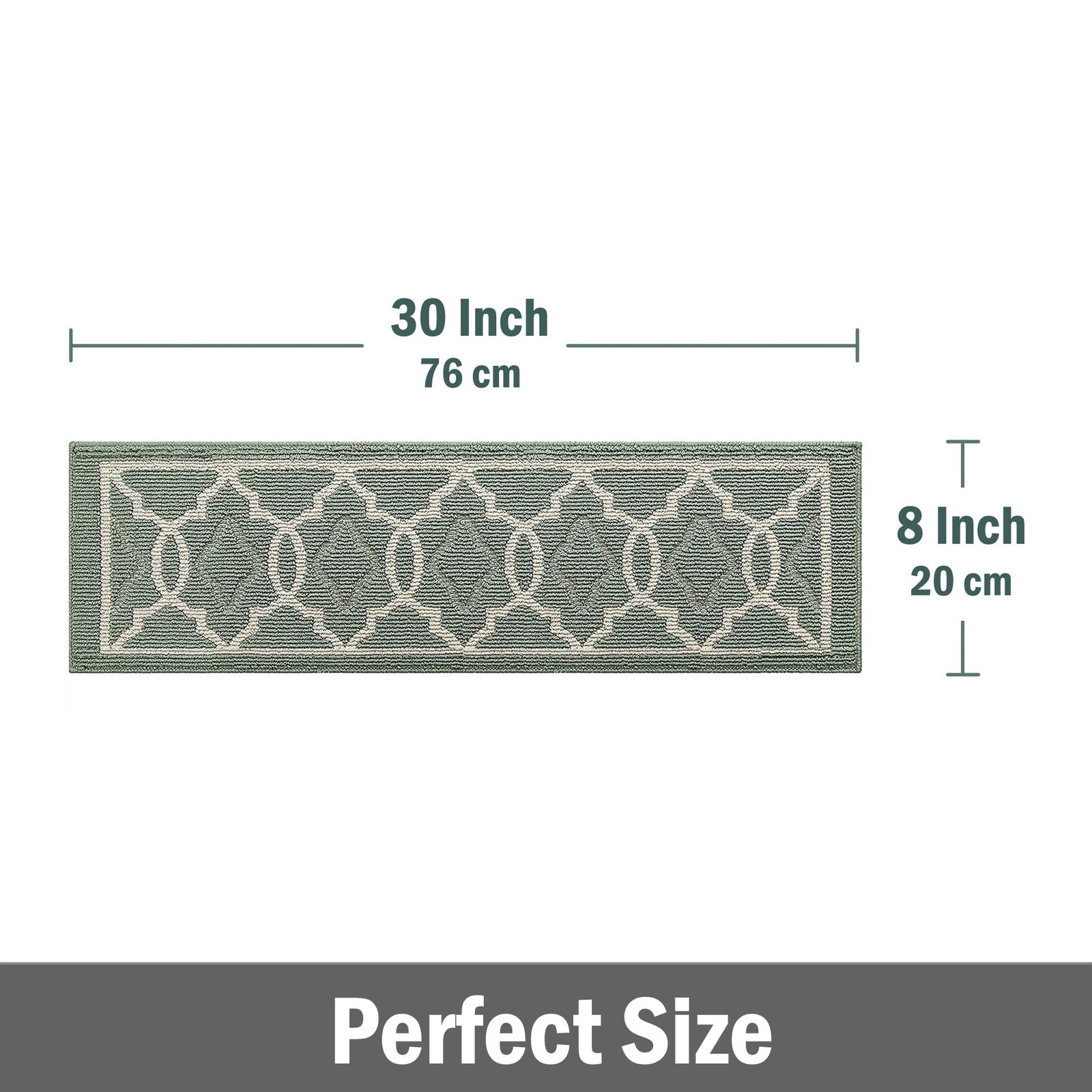 Thrilrug 8 X 30 15Pcs Soft Stairs Carpet Non Slip Machine Washable 8 X 30 Inch