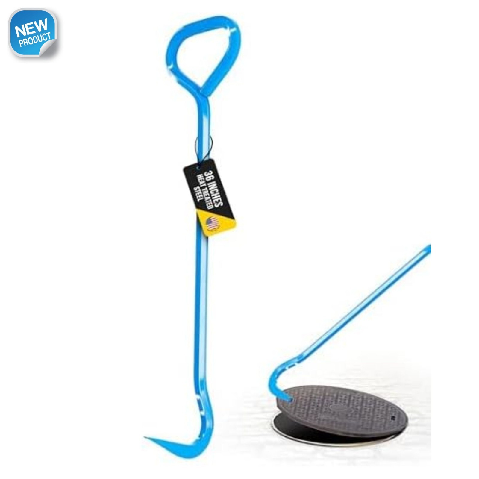 Heavy Duty Manhole Hook Lifter Puller for Manhole Cover/Storm Drains/Septic Lid
