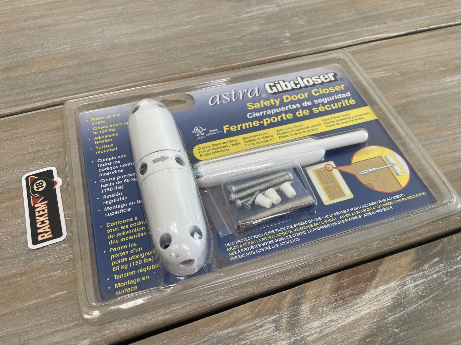 Astra Gibcloser KC10HD White Safety Door Closer