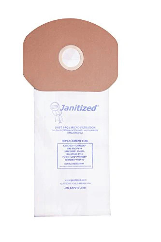 Janitized JAN-KAPV10-2(10) Premium Replacement Commercial Vacuum Paper Bag, Karc