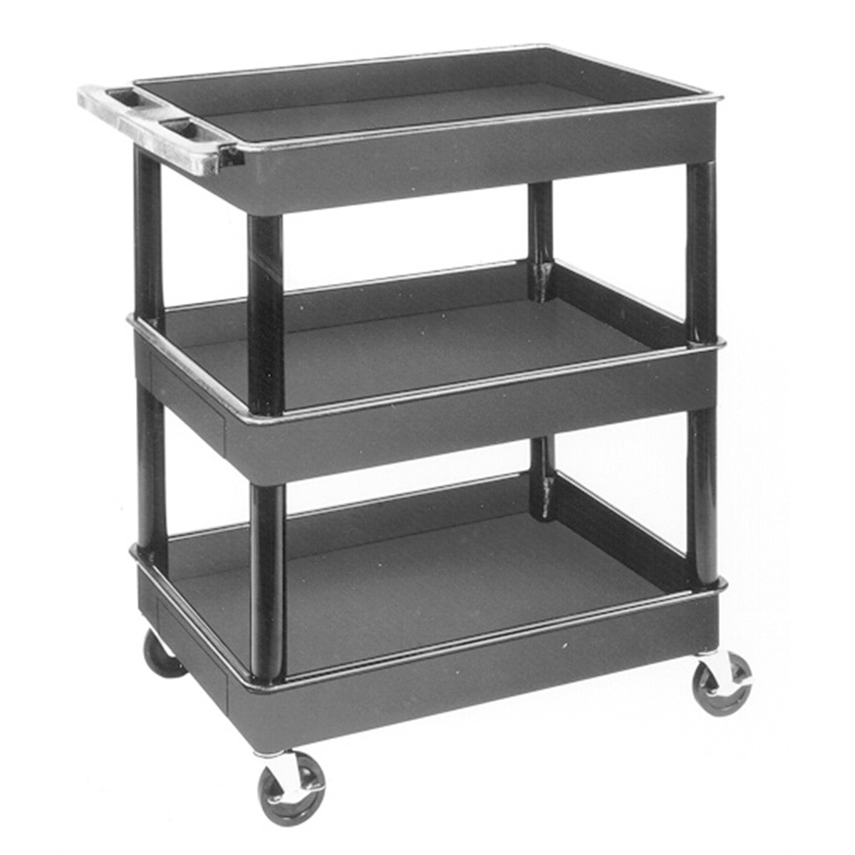 Luxor 3-Shelf Plastic Service Cart TC111-B