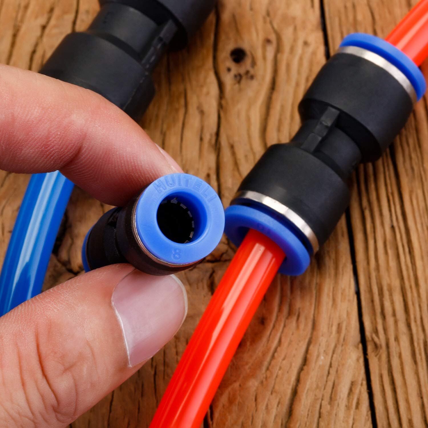 280/100PCS Quick Release Pneumatic Connectors Plastic Straight Tube Connectors