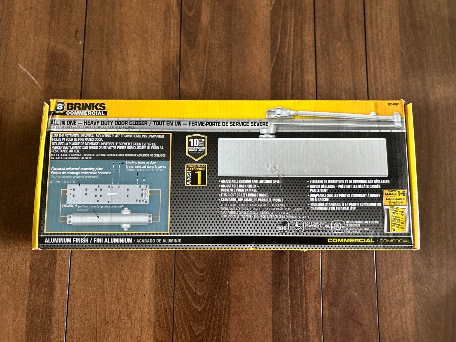 Brinks BC4063 Commercial Grade 1 Heavy Duty Door Closer Adjustable 180degree NEW