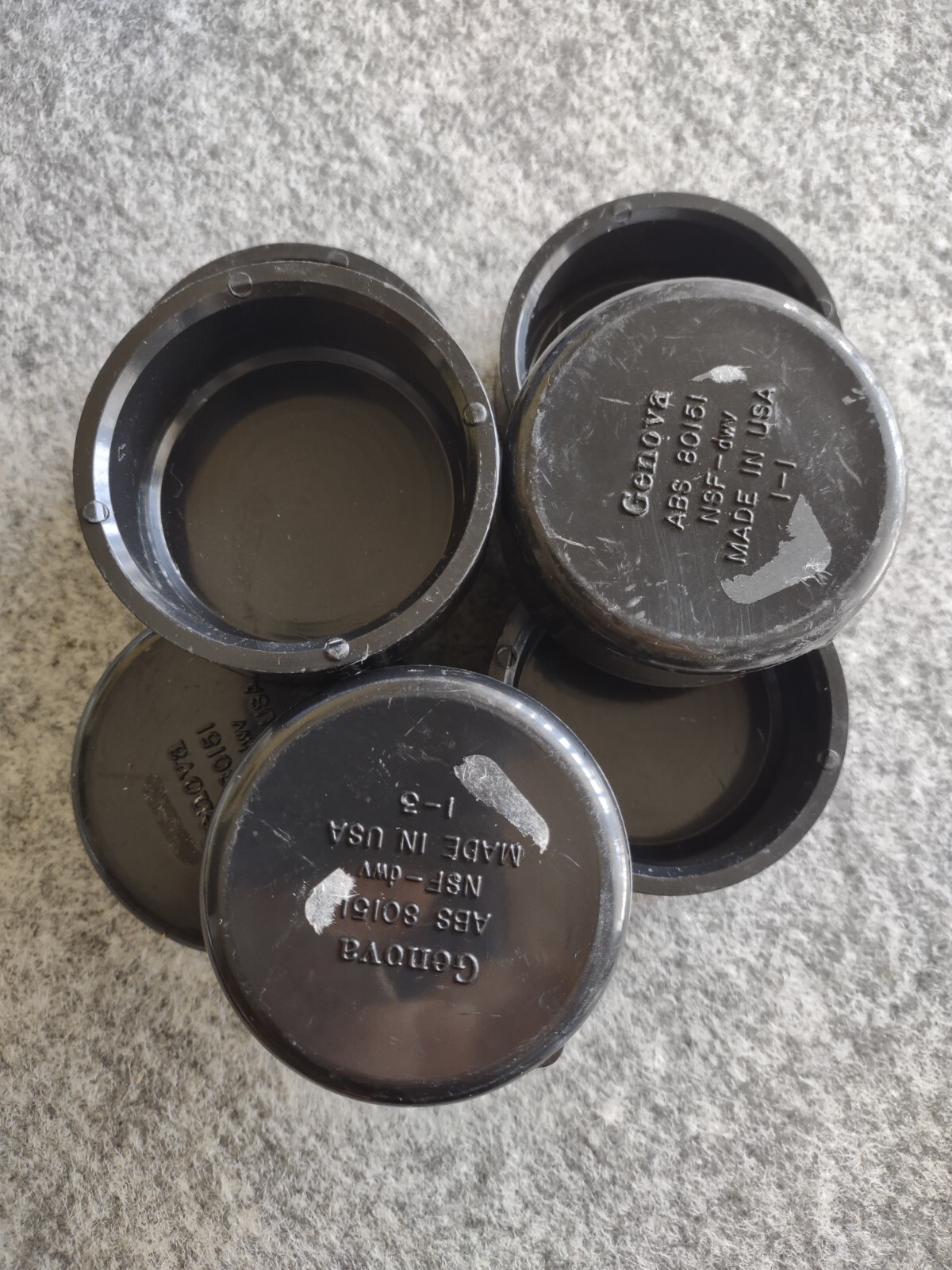 800 Series 80151 Pipe Cap, 1-1/2 in, Hub, Black, SCH 40 (Lot of 7 80151)