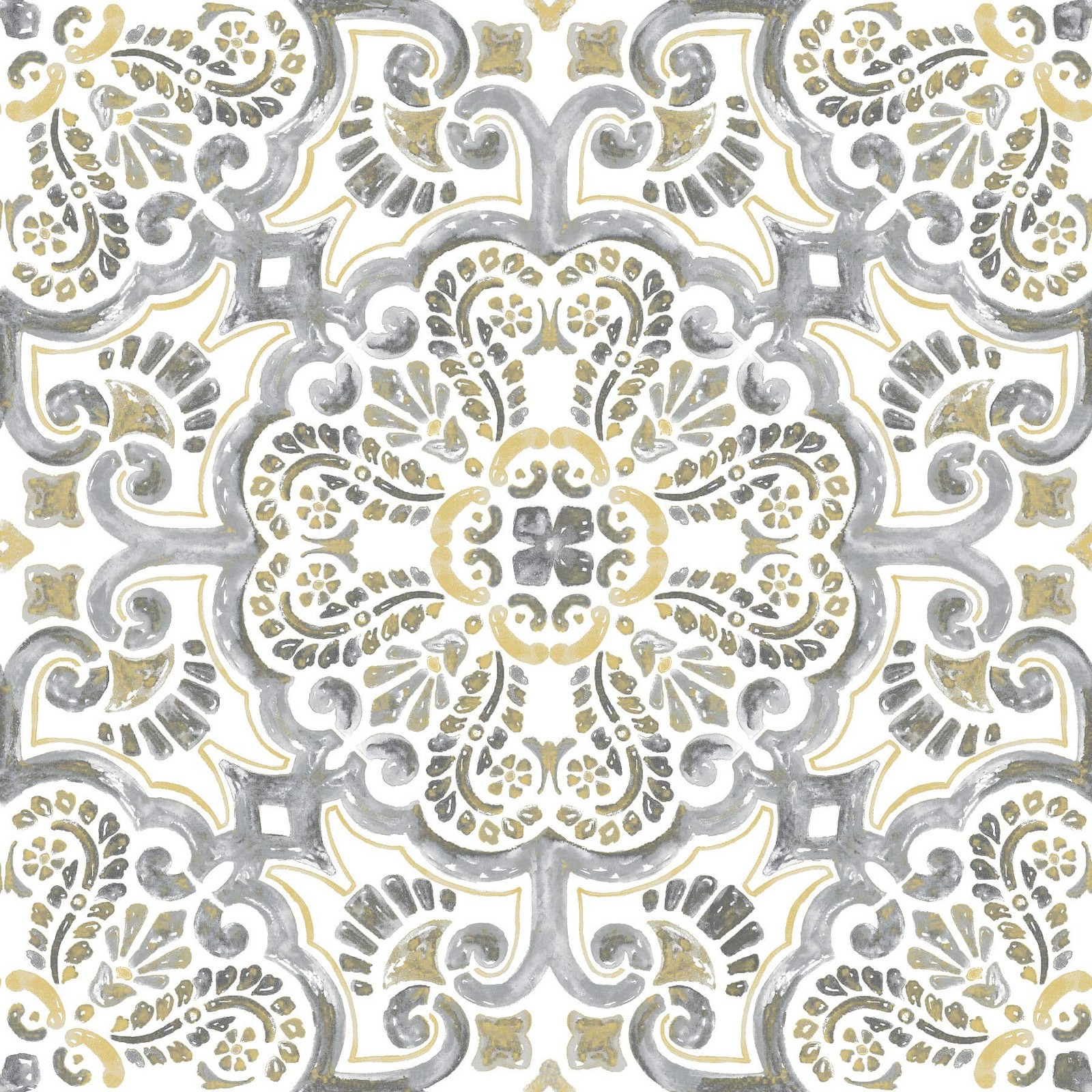 FloorPops FP2947 Antico Peel & Stick Floor Tiles, 12″L x 12″W x 0.06″T, Gray