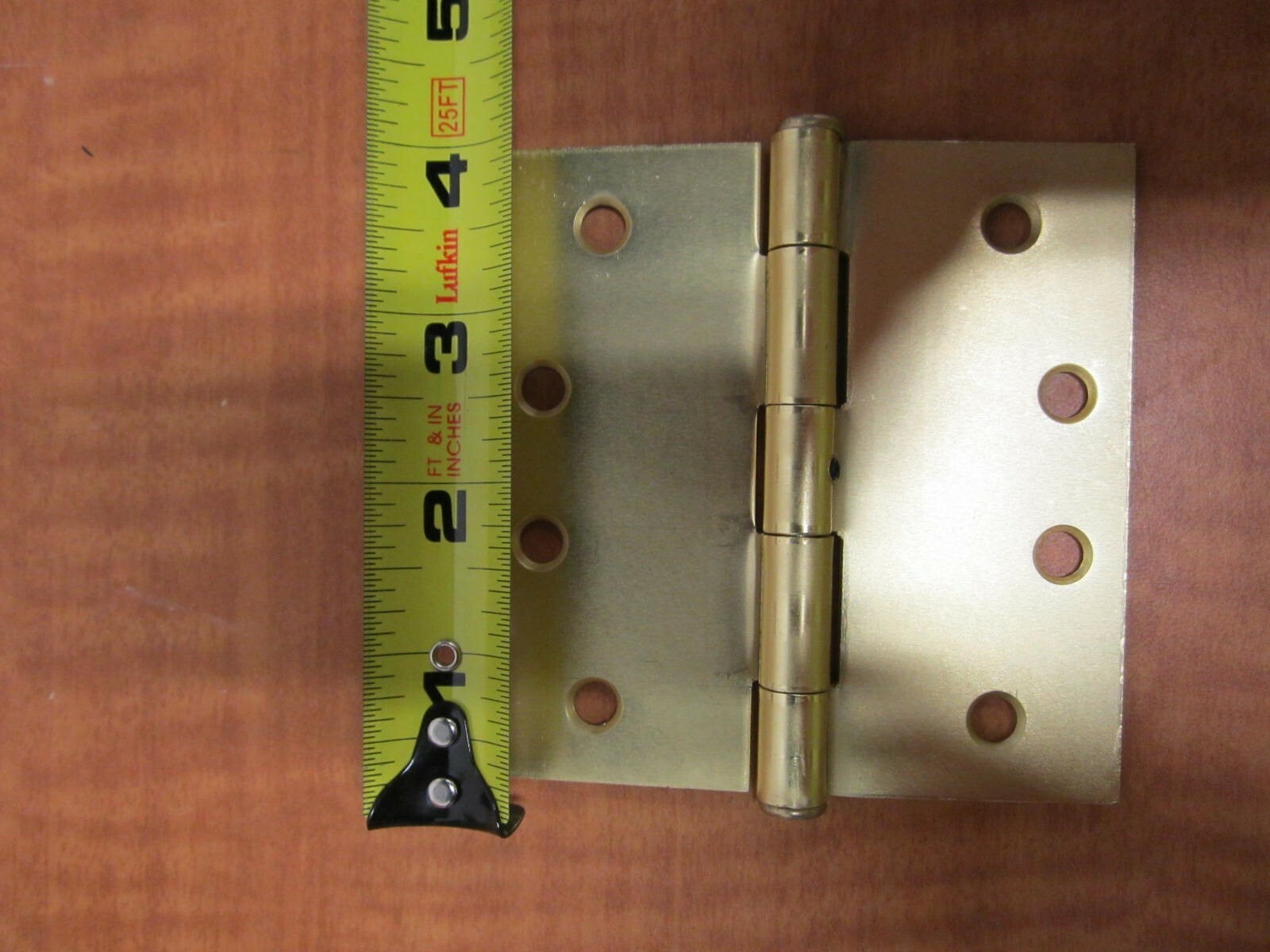 Full Mortise 4″ Template Hinge Plain Dull Brass Steel Square (1BYX2) -Qty 10