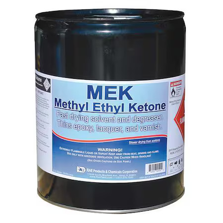 Rae S-41Cn 5 Gal Mek Paint Thinner Reducer Solvent, Clear, Solvent Base