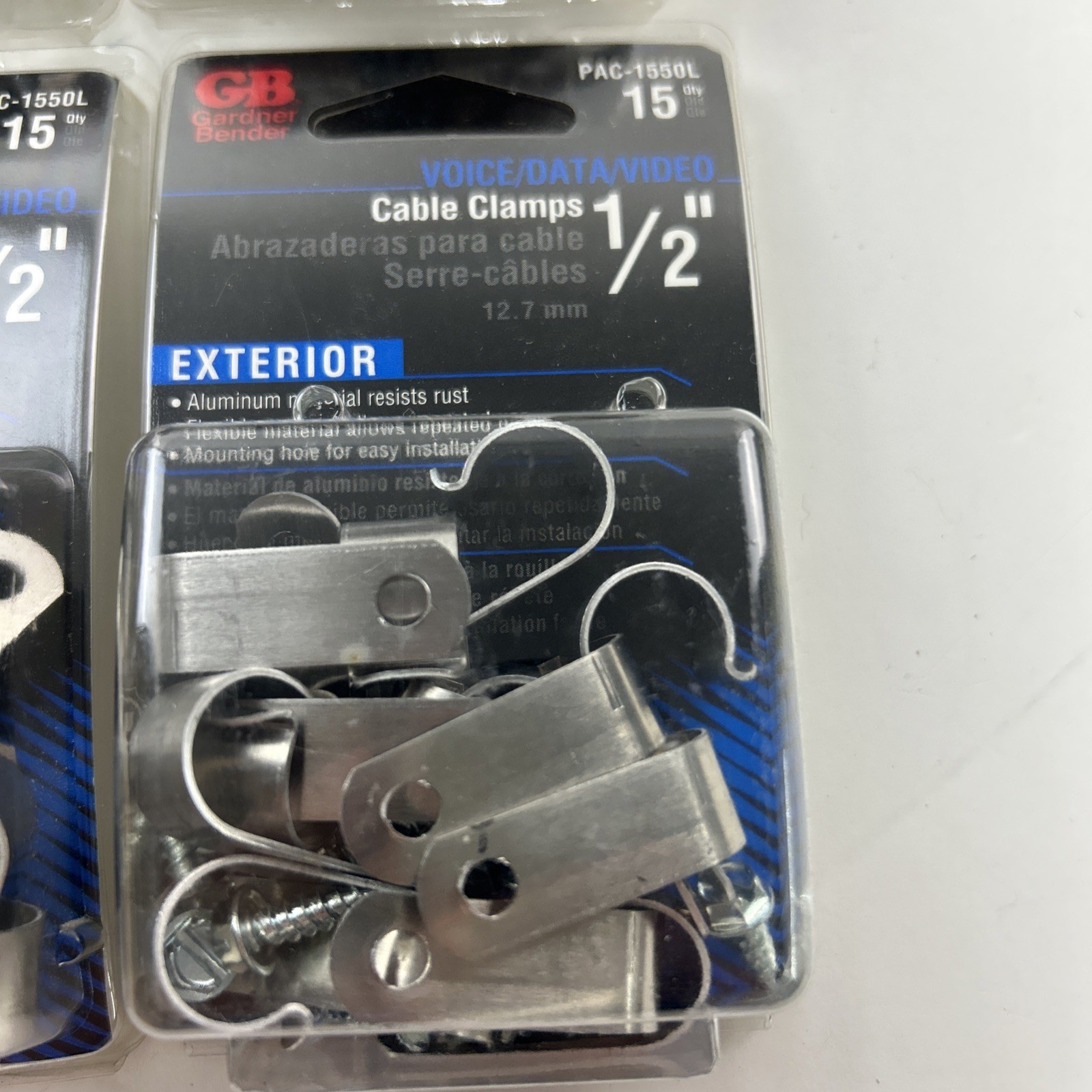Gardner Bender PAC-1550L 1/2″ exterior Cable 15 Pack Clamps Lot Of 9 USA