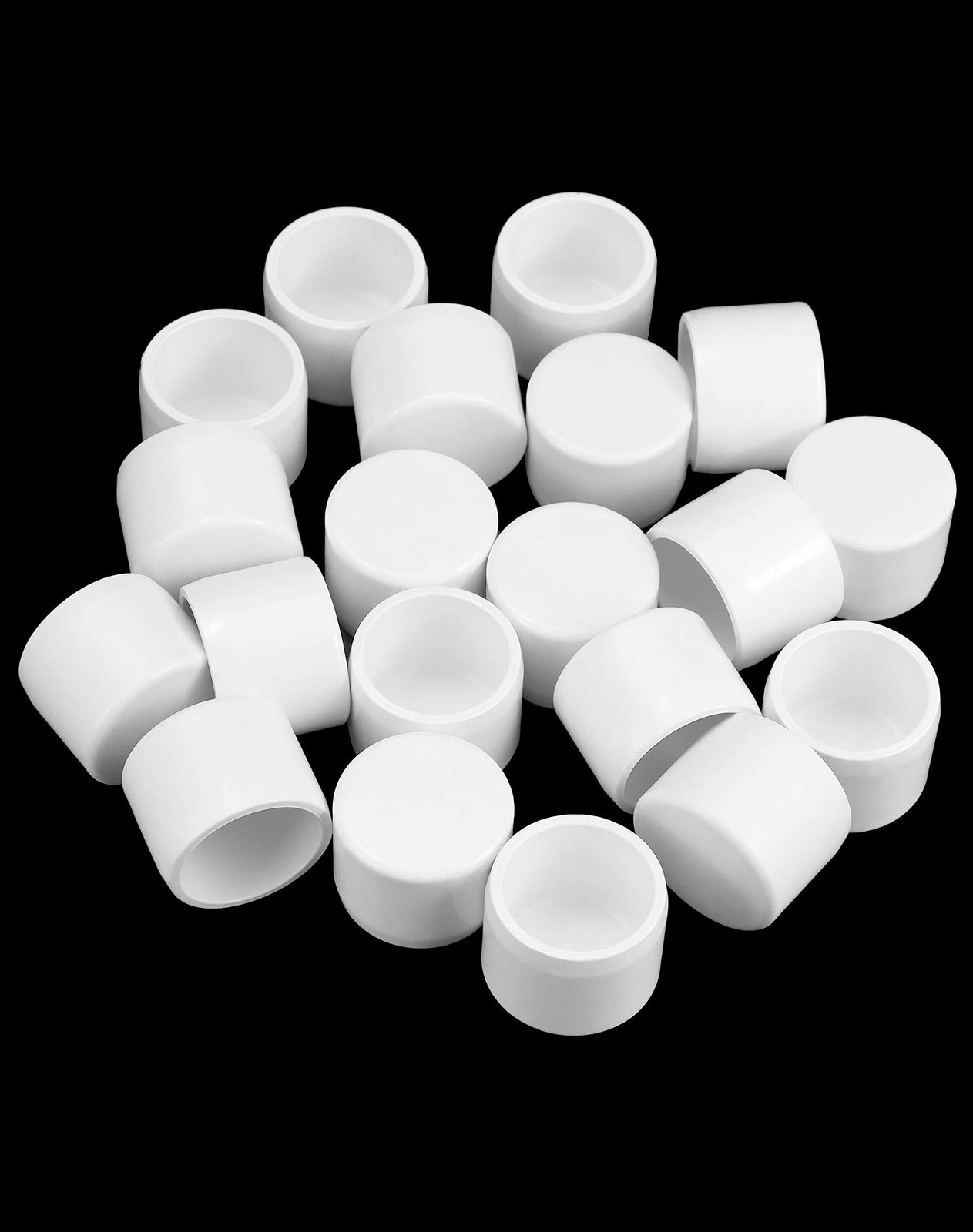 QWORK PVC Pipe End Cap Fitting, 40 Pack 3/4″ Furniture 0.75 Inch, 40