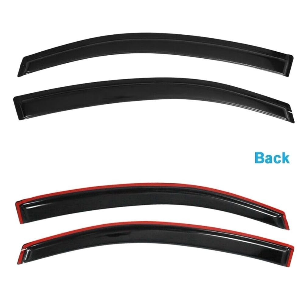 4Pcs 2-Door Slim Acrylic Window Visors Front Left Right Honda Civic 2012-2015