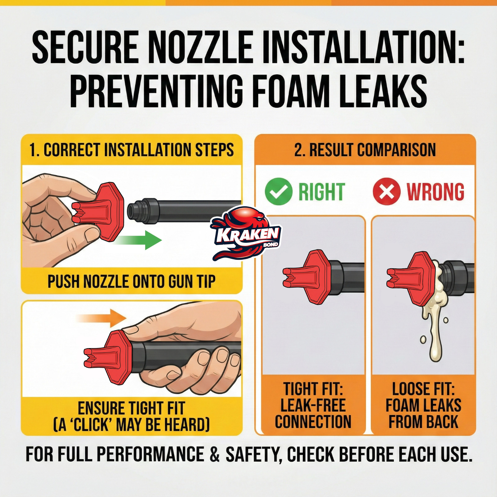 Kraken Bond FastCoat Spray Foam Insulation,Closed Cell 27.1 oz, 12 Pack-Cleaner
