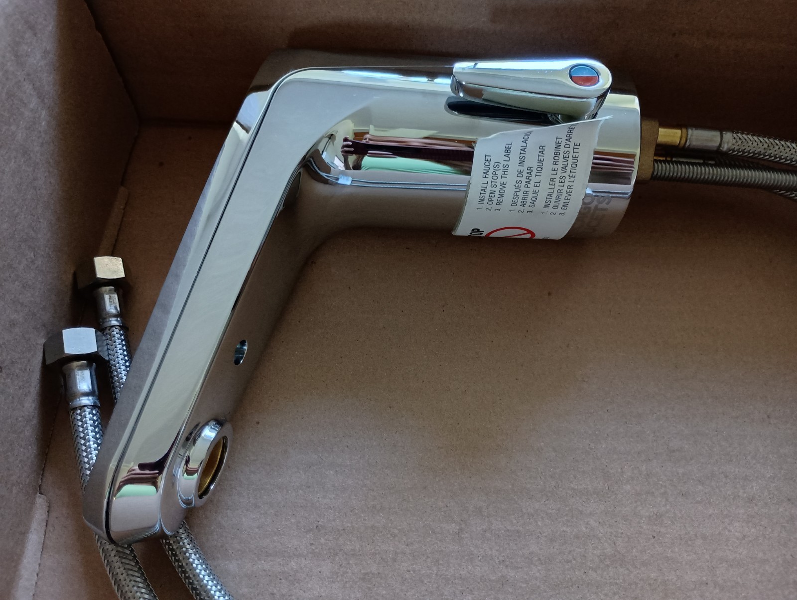 Chicago Faucets E80-A11A-17ABCP BATTERY OPP Touchless Commercial Restroom Faucet