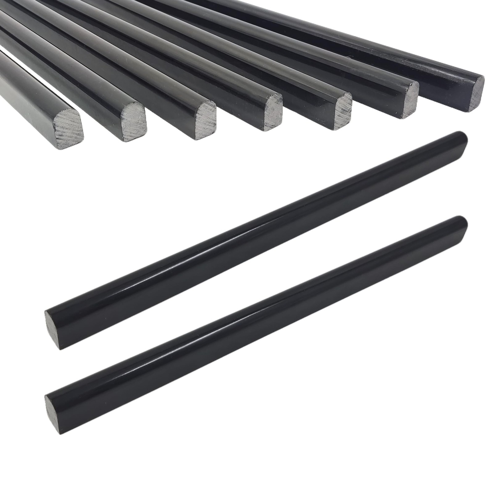 Jusmioke Black 15 Pack Marble Pencil Tile 0.5X12 Polished Marble Tile Edge Trim