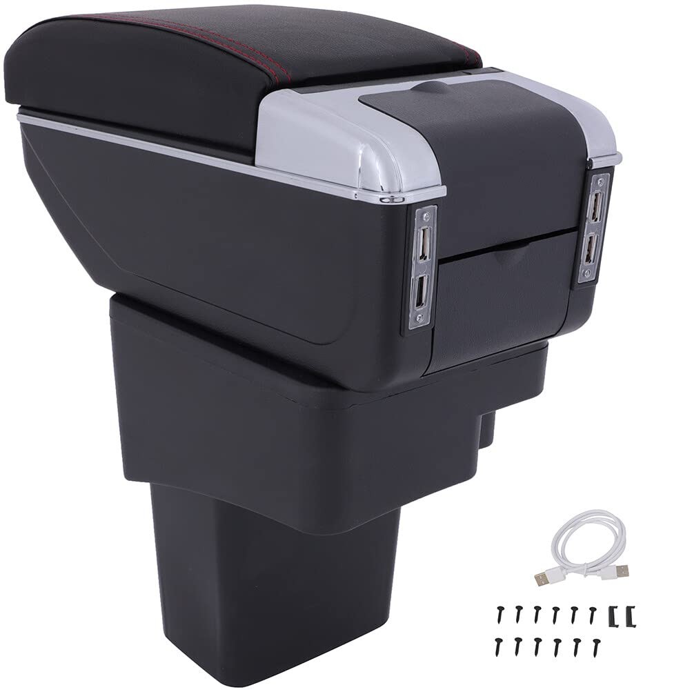 Auto Center Console Lid Repair Kit for 2011-2015 FOR Nissan Juke Black