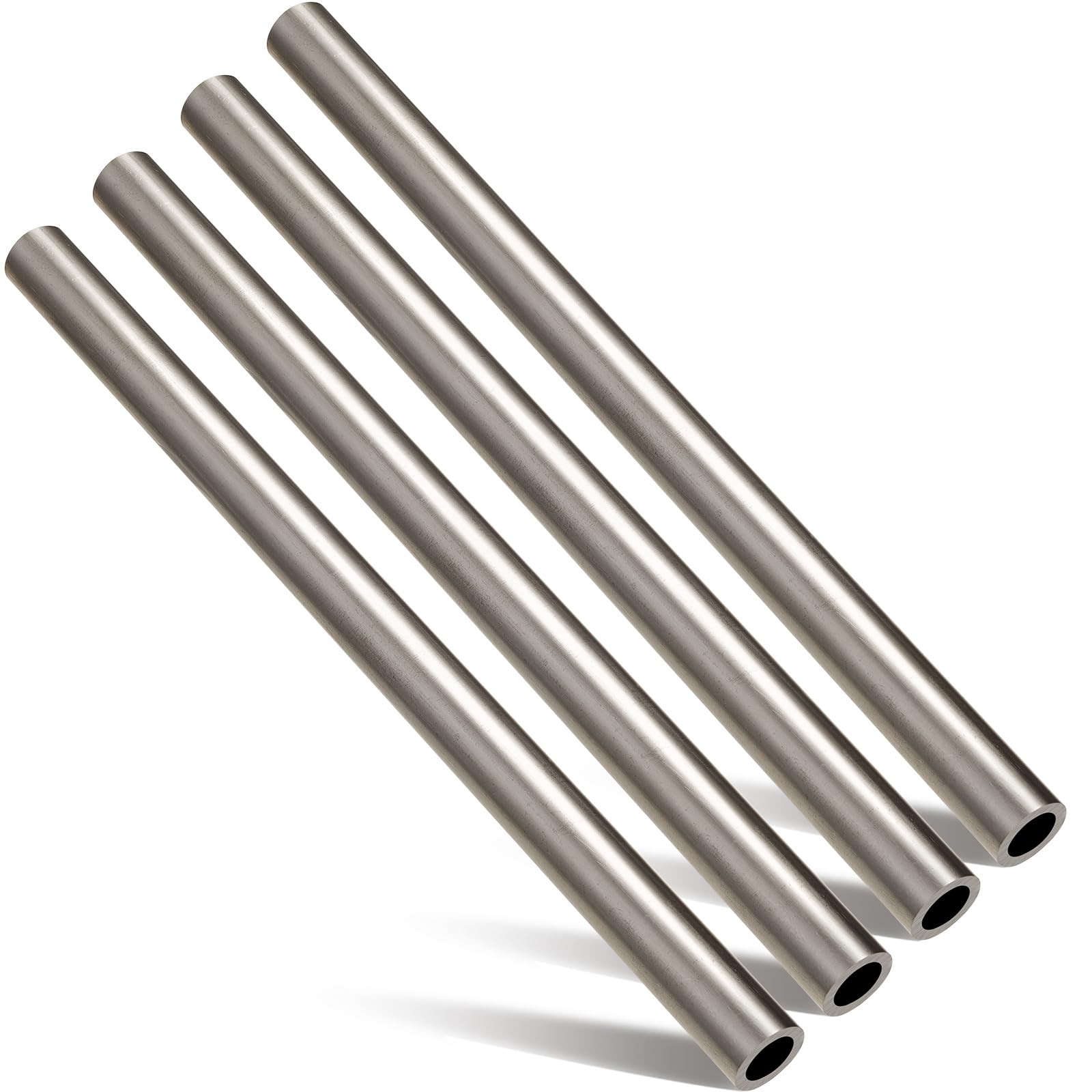 Gisafai 4 Pcs Cold Rolled Steel Tube Metal Seamless Round Tubing 3/4” Black