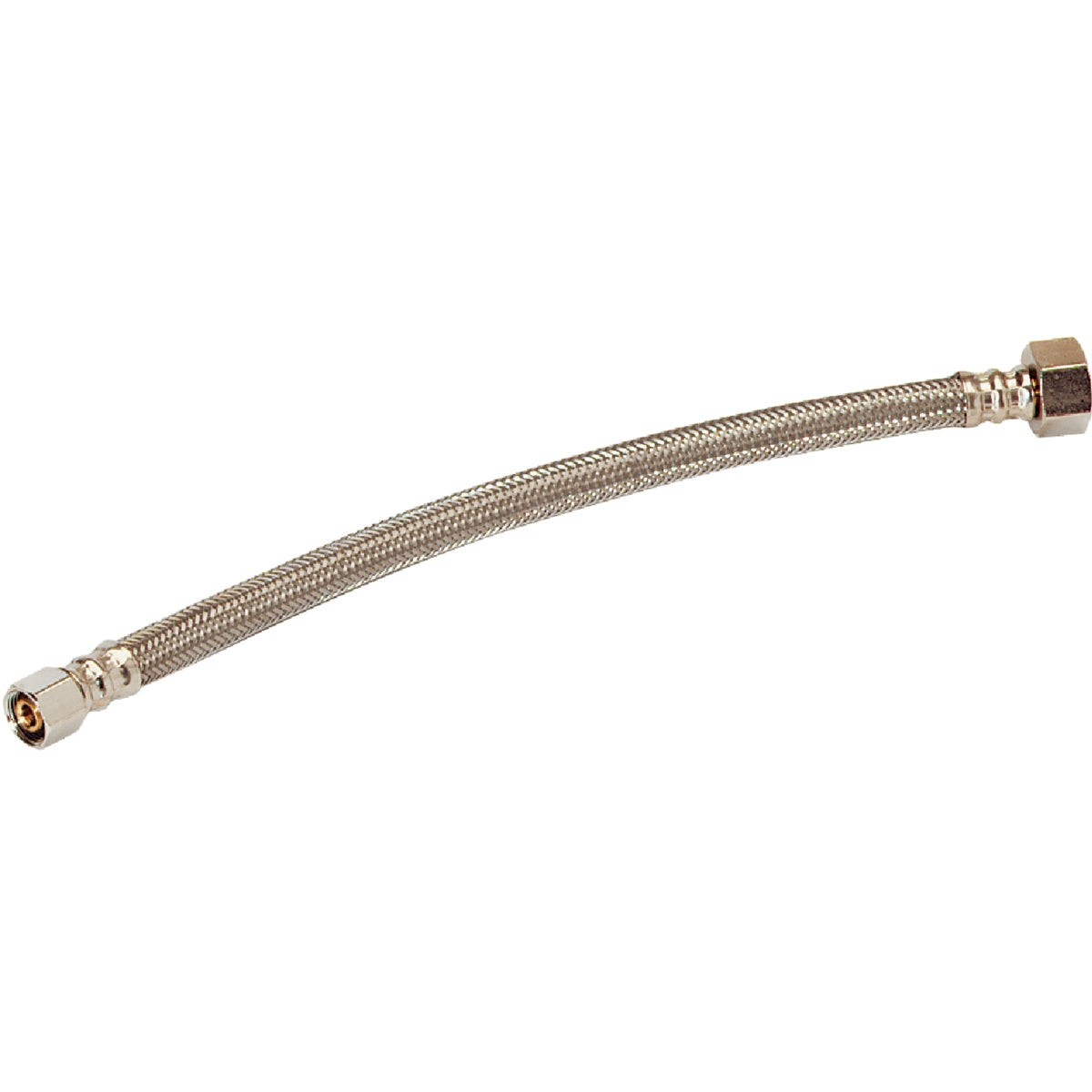 Do it Best 3/8 In. C X 1/2 In. F X 12 In. L. Braided Stainless Steel Faucet