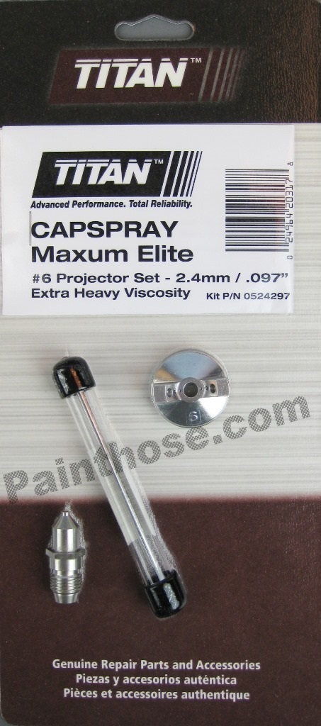Titan 0524297 or 524297 HVLP Capspray Elite Proset #6 OEM Projector Set 2.4MM