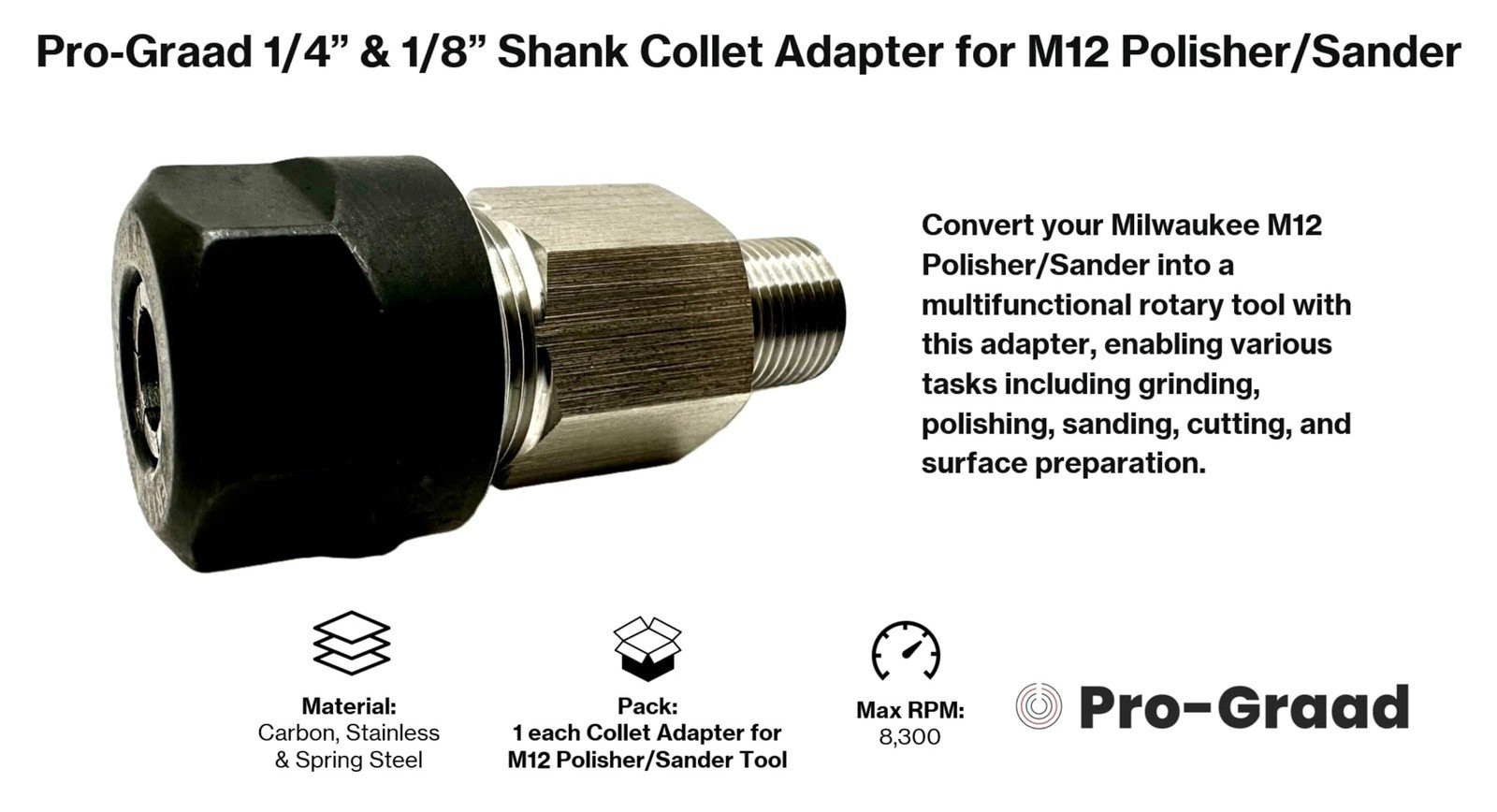 Adapters for M12 Polisher/Sander Tool