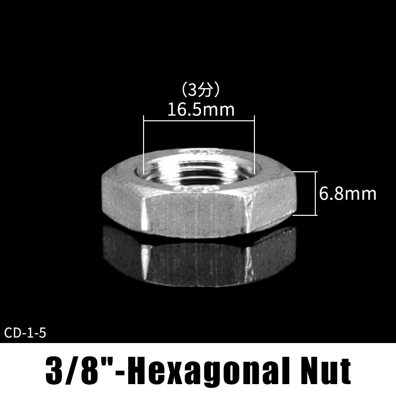 Lock Nut Stainless Steel 304 Hexagonal Nut Groove Pipe Fitting Lock Nut 1/4″~4″
