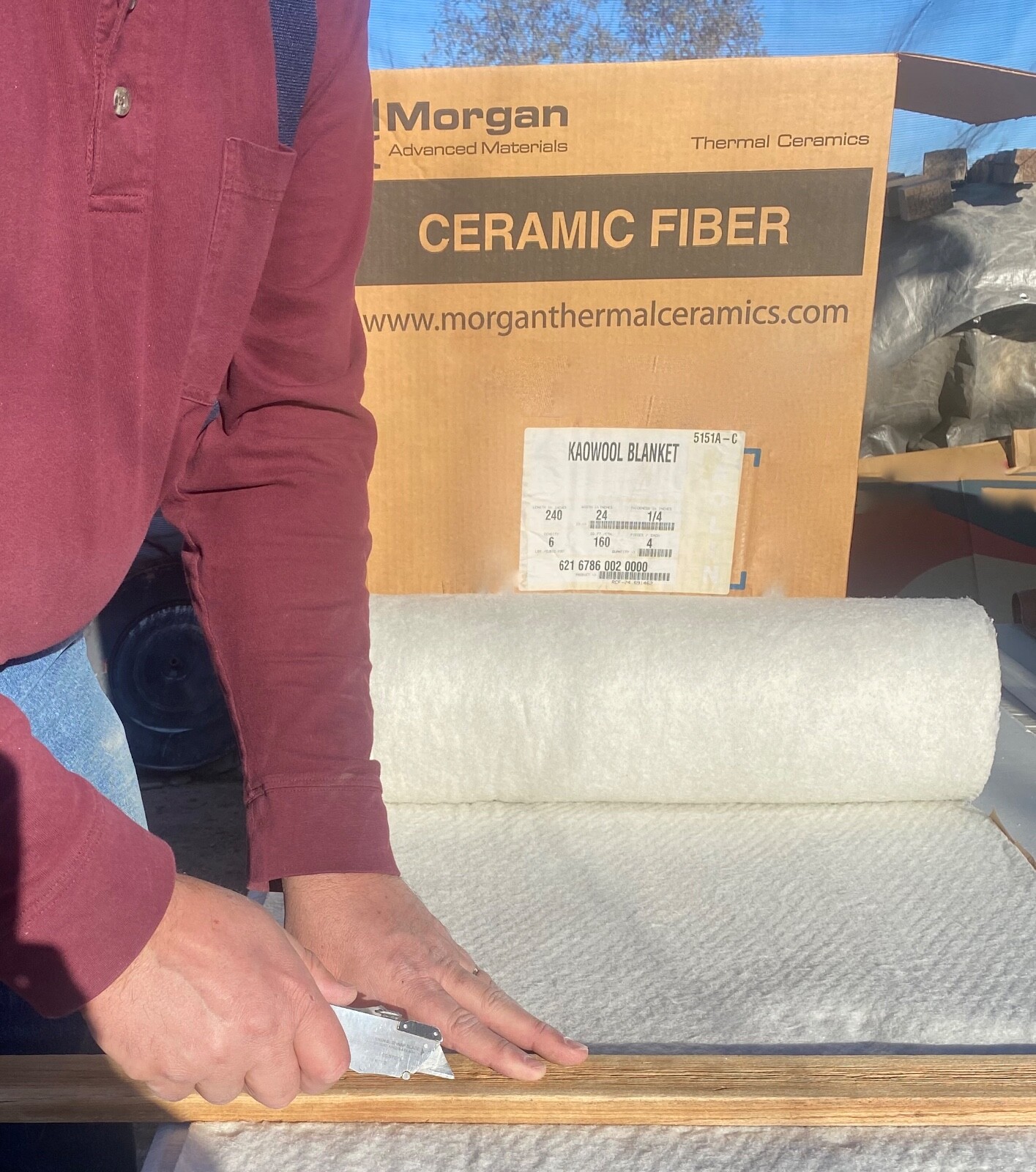 1/4″ Kaowool 12″ x 24″ Ceramic Fiber Blanket Insulation Thermal Ceramics 2300F