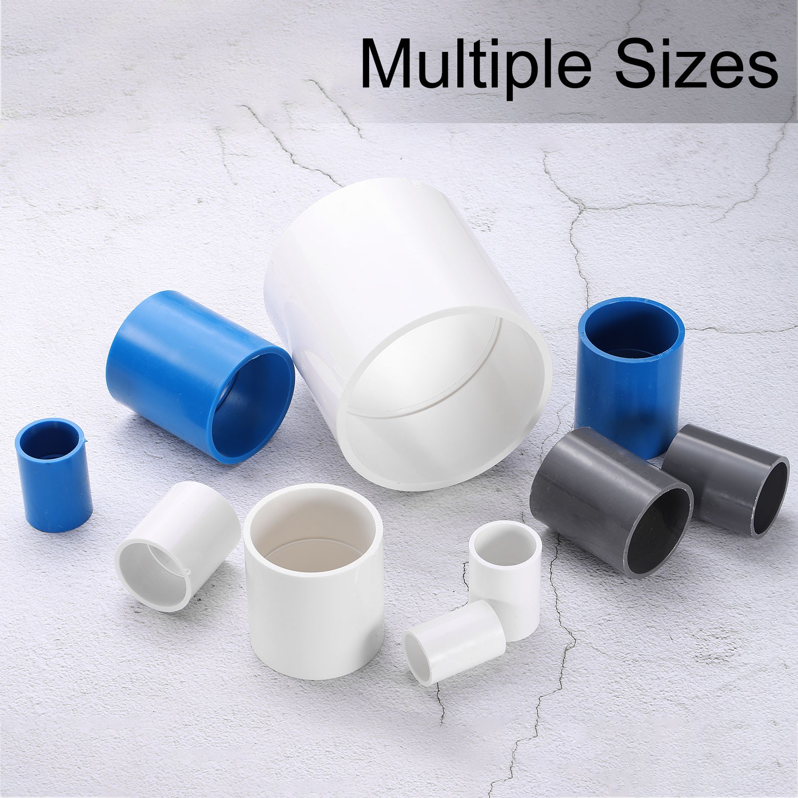 20Pcs PVC Pipe Fitting 3/4 Inch Coupling Adapter (Socket x Socket) Grey