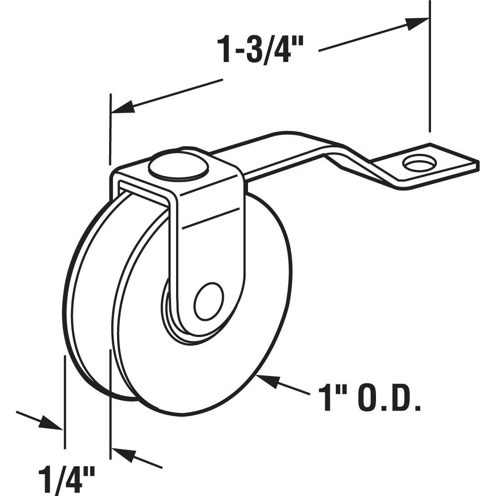 Prime-Line B 639 1 In. Screen Door Tension Spring with Roller, 1 in., Mill
