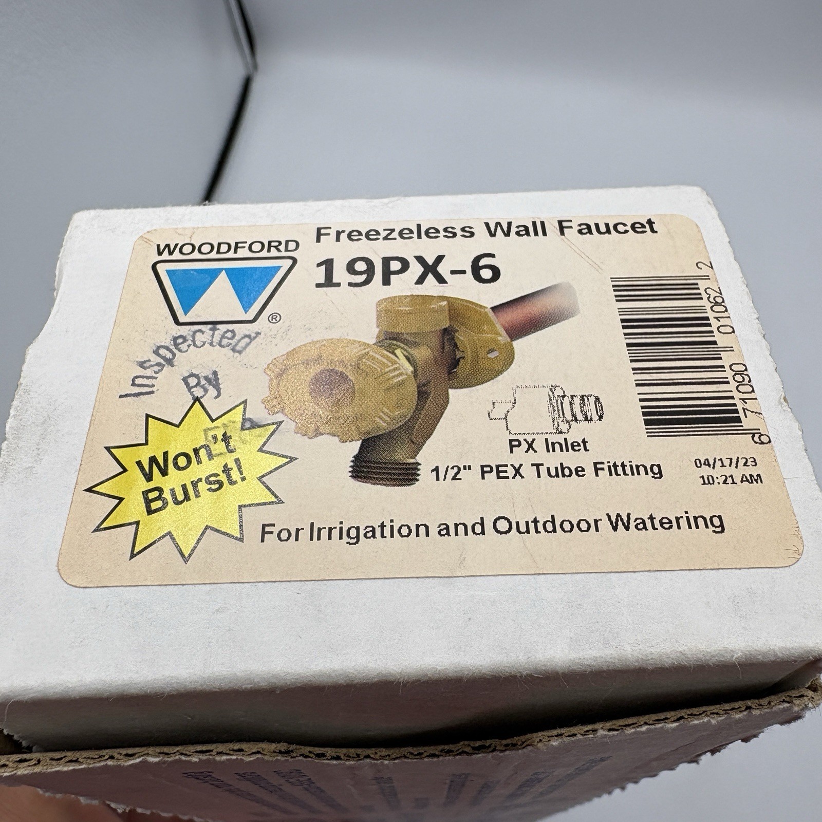Woodford 19PX-6 Model 19 Freezeless Wall Faucet 6-Inch PX Inlet 1/2″ PEX